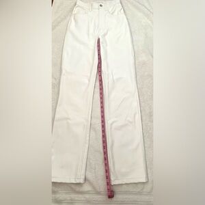 Abercrombie & Fitch White Ultra High Rise vegan Leather Pants